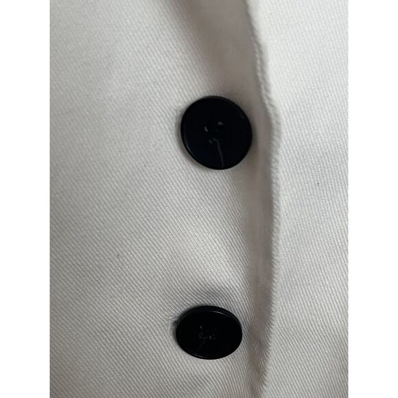 Kai-aakmann Women’s Sz Medium White Cotton Flax Blazer Jacket - Picture 4 of 8